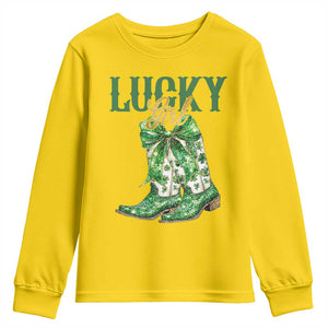 Lucky Cowgirl Youth Sweatshirt Western Irish Cowboy St Patrick Day TS14 Daisy Print Your Wear