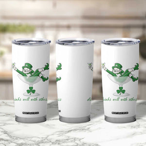 Drink Well With Others Tumbler Cup Funny Leprechaun Drinking Green Beer Shamrock TS14 Print Your Wear