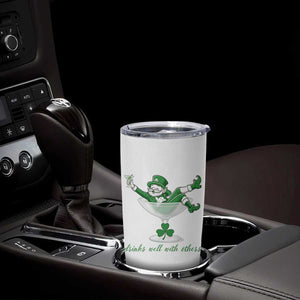Drink Well With Others Tumbler Cup Funny Leprechaun Drinking Green Beer Shamrock TS14 Print Your Wear