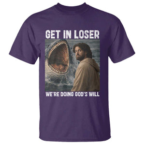 Get In Loser We're Doing God's Will T Shirt Funny Christian Quote TS14 Purple Print Your Wear