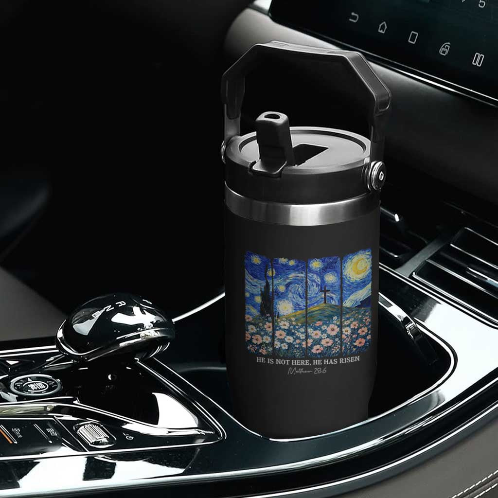He is Risen Flip Straw Tumbler Christian Easter Starry Night Van Gogh TS14 Print Your Wear