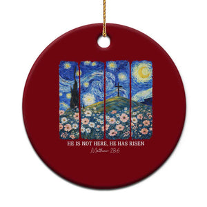 He is Risen Ceramic Ornament Christian Easter Starry Night Van Gogh TS14 1pc Red Print Your Wear