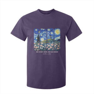 He is Risen T Shirt For Kid Christian Easter Starry Night Van Gogh TS14 Purple Print Your Wear