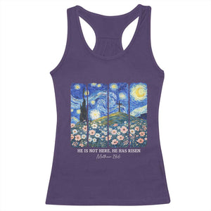 He is Risen Racerback Tank Top Christian Easter Starry Night Van Gogh TS14 Purple Print Your Wear