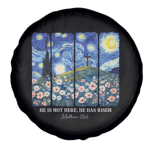 He is Risen Spare Tire Cover Christian Easter Starry Night Van Gogh TS14 Print Your Wear