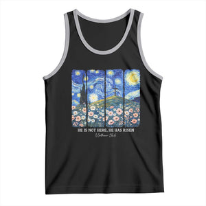 He is Risen Tank Top Christian Easter Starry Night Van Gogh TS14 Black Athletic Heather Print Your Wear