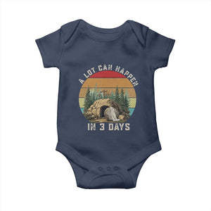 A Lot Can Happen in 3 Days Baby Onesie Christian Easter TS14 Navy Print Your Wear