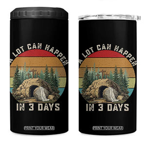 A Lot Can Happen in 3 Days 4 in 1 Can Cooler Tumbler Christian Easter TS14 One Size: 16 oz Black Print Your Wear