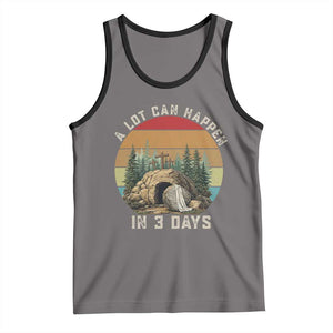 A Lot Can Happen in 3 Days Tank Top Christian Easter TS14 Deep Heather Black Print Your Wear