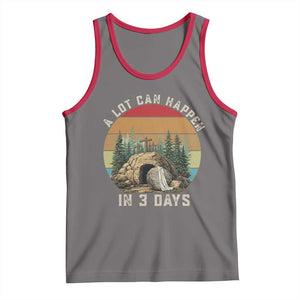 A Lot Can Happen in 3 Days Tank Top Christian Easter TS14 Deep Heather Red Print Your Wear