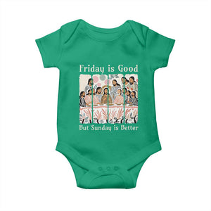 Friday is Good Sunday is Better Baby Onesie Christian Jesus Easter TS14 Irish Green Print Your Wear