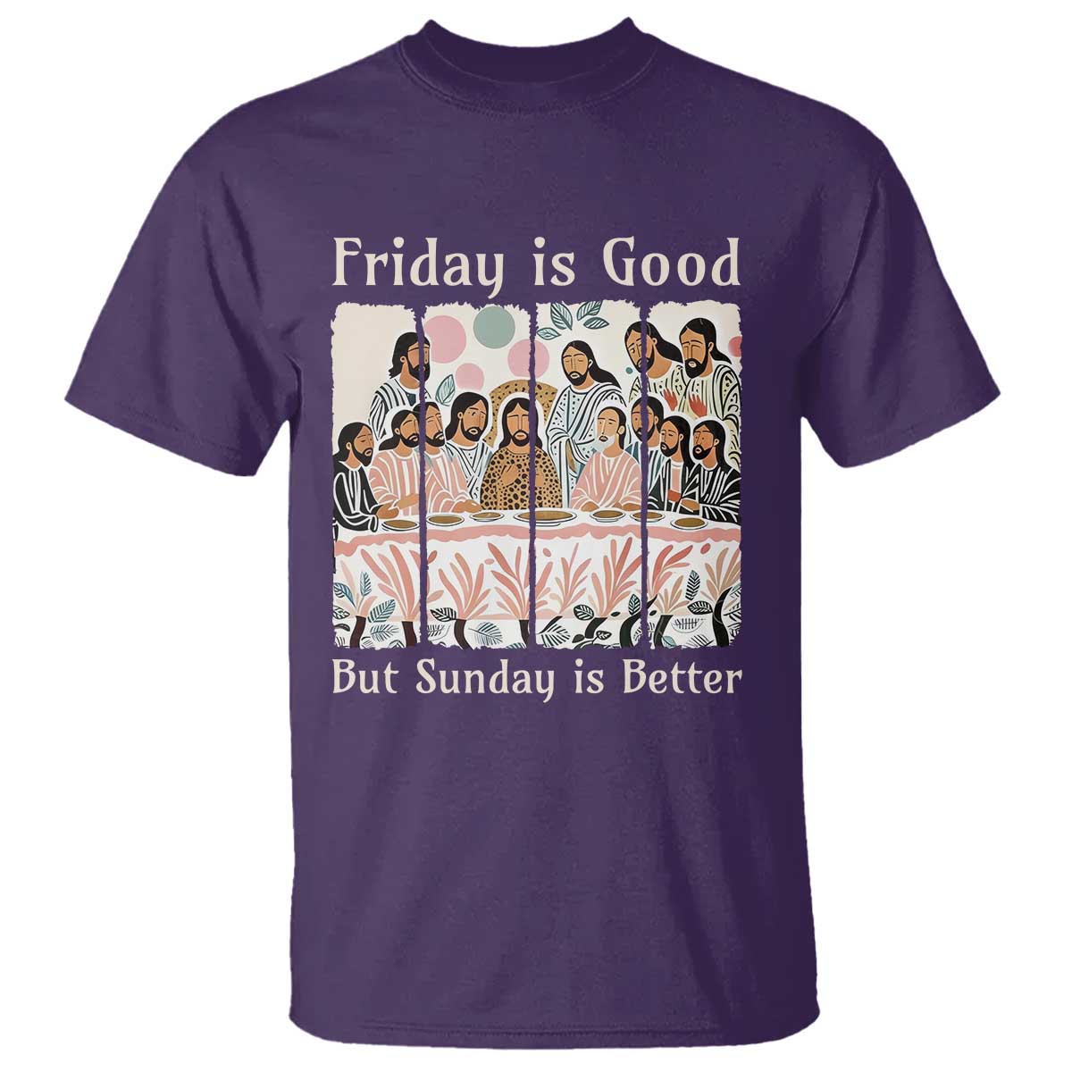 Friday is Good Sunday is Better T Shirt Christian Jesus Easter TS14 Purple Print Your Wear