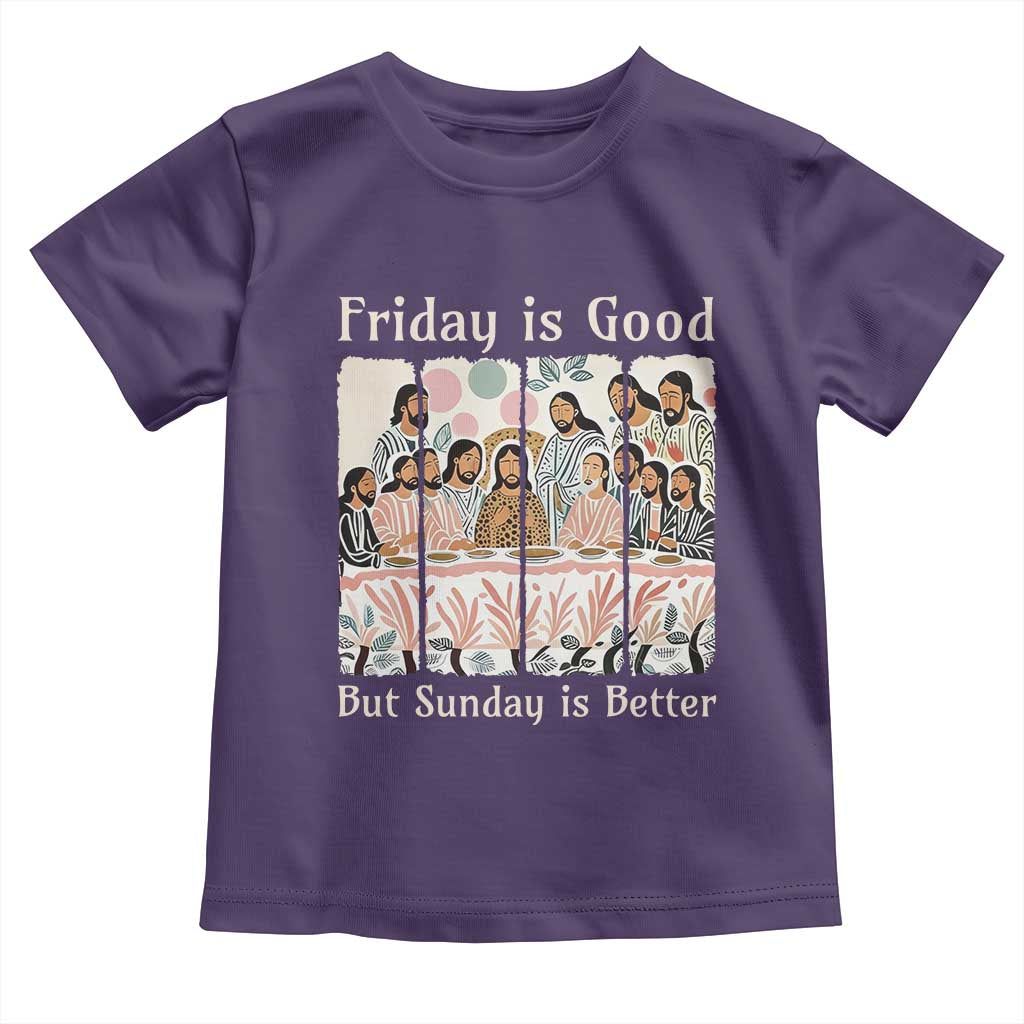 Friday is Good Sunday is Better Toddler T Shirt Christian Jesus Easter TS14 Purple Print Your Wear