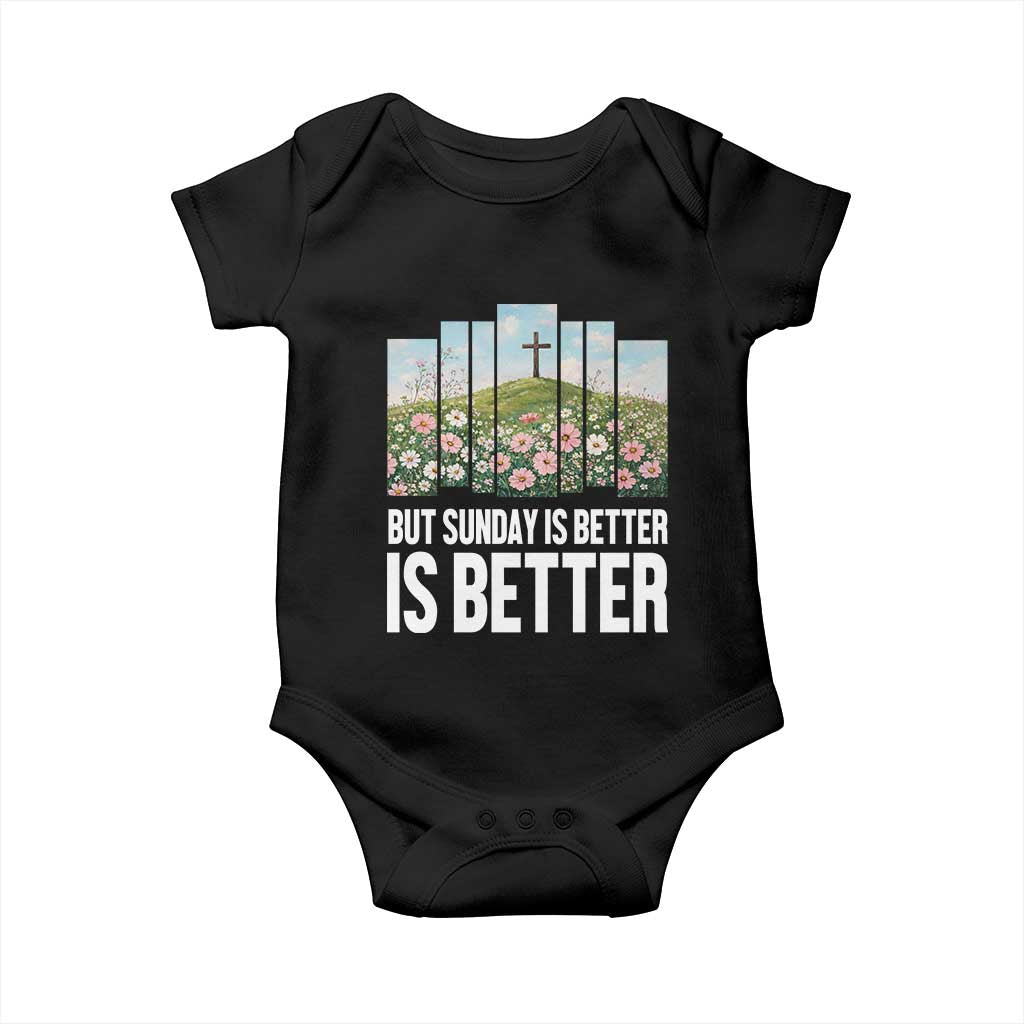 Friday is Good Sunday is Better Baby Onesie Christian Easter TS14 Black Print Your Wear