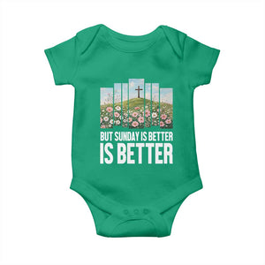 Friday is Good Sunday is Better Baby Onesie Christian Easter TS14 Irish Green Print Your Wear