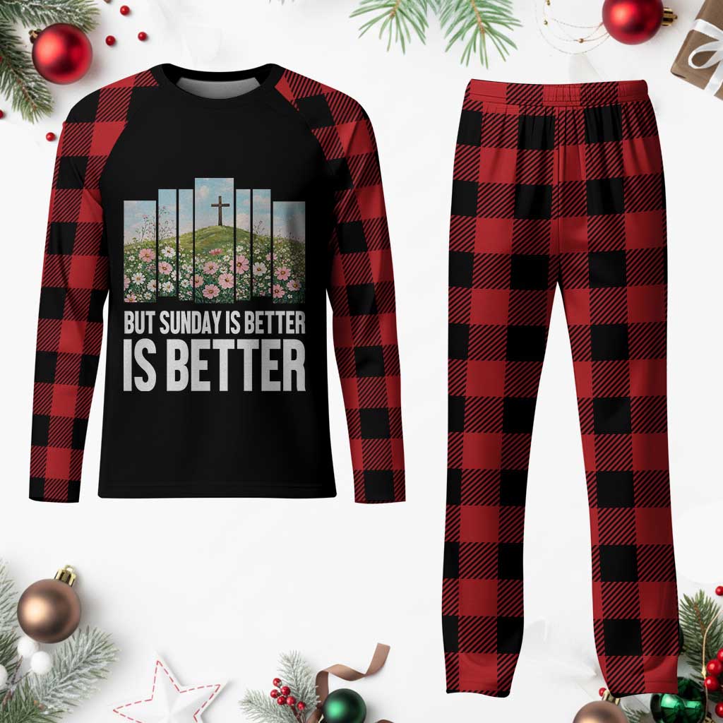 Friday is Good Sunday is Better Plaid Pajama Set Christian Easter TS14 Buffalo Plaid Print Your Wear