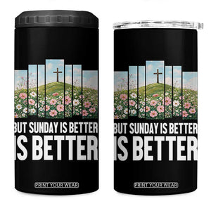 Friday is Good Sunday is Better 4 in 1 Can Cooler Tumbler Christian Easter TS14 One Size: 16 oz Black Print Your Wear