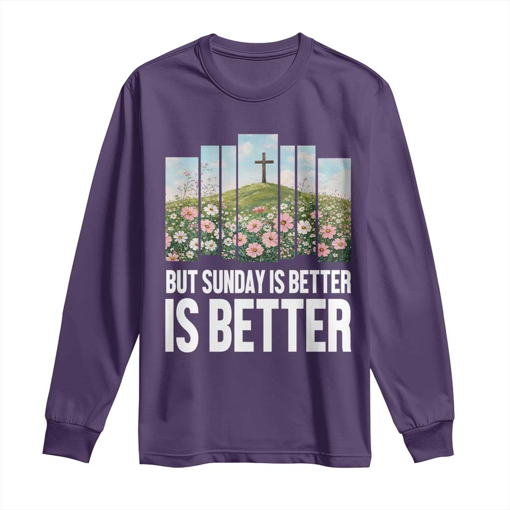Friday is Good Sunday is Better Long Sleeve Shirt Christian Easter TS14 Purple Print Your Wear