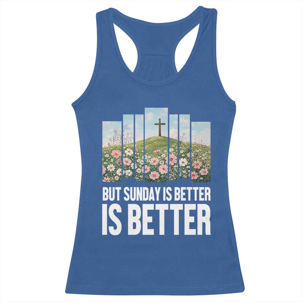 Friday is Good Sunday is Better Racerback Tank Top Christian Easter TS14 Royal Blue Print Your Wear