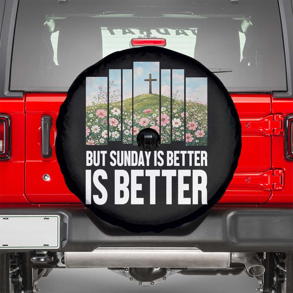 Friday is Good Sunday is Better Spare Tire Cover Christian Easter TS14 Black Print Your Wear