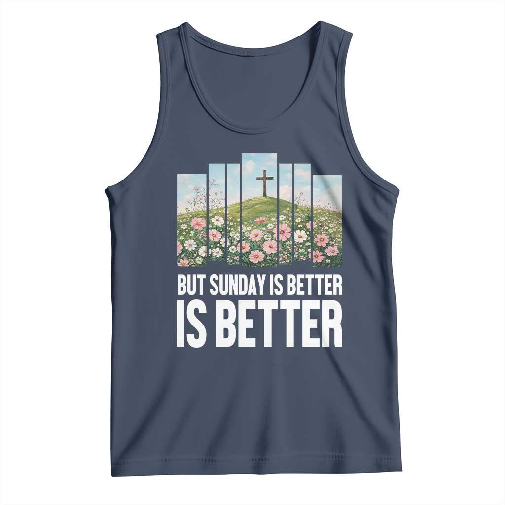 Friday is Good Sunday is Better Tank Top Christian Easter TS14 Navy Print Your Wear