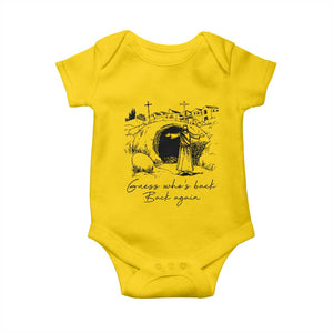 Guess Who's Back Back Again Baby Onesie Funny Easter Jesus Christian TS14 Daisy Print Your Wear
