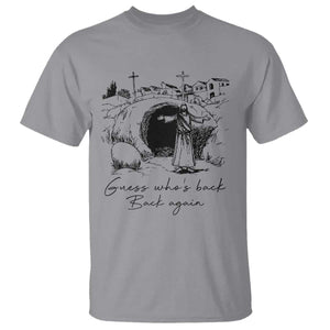 Guess Who's Back Back Again T Shirt Funny Easter Jesus Christian TS14 Sport Gray Print Your Wear