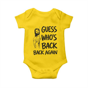 Funny Easter Jesus Baby Onesie Guess Who's Back Back Again TS14 Daisy Print Your Wear