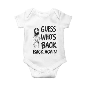 Funny Easter Jesus Baby Onesie Guess Who's Back Back Again TS14 White Print Your Wear