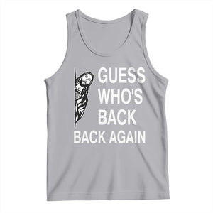 Guess Who's Back Back Again Tank Top Funny Easter Jesus Meme TS14 Athletic Heather Print Your Wear