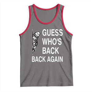 Guess Who's Back Back Again Tank Top Funny Easter Jesus Meme TS14 Deep Heather Red Print Your Wear