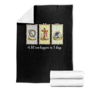 A Lot Can Happen in 3 Days Throw Blanket Christian Jesus Easter TS14 Black Print Your Wear