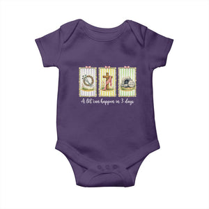 A Lot Can Happen in 3 Days Baby Onesie Christian Jesus Easter TS14 Purple Print Your Wear