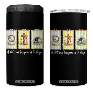 A Lot Can Happen in 3 Days 4 in 1 Can Cooler Tumbler Christian Jesus Easter TS14 One Size: 16 oz Black Print Your Wear