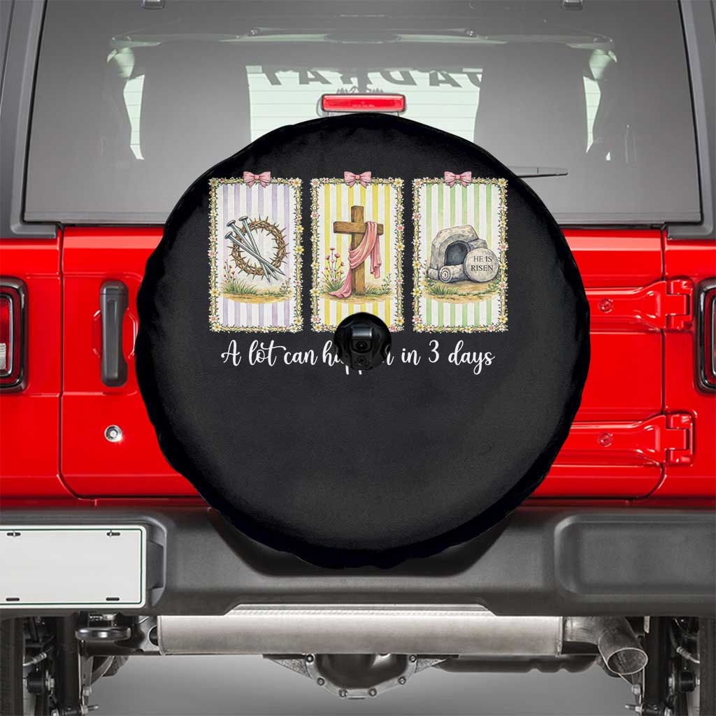 A Lot Can Happen in 3 Days Spare Tire Cover Christian Jesus Easter TS14 Black Print Your Wear