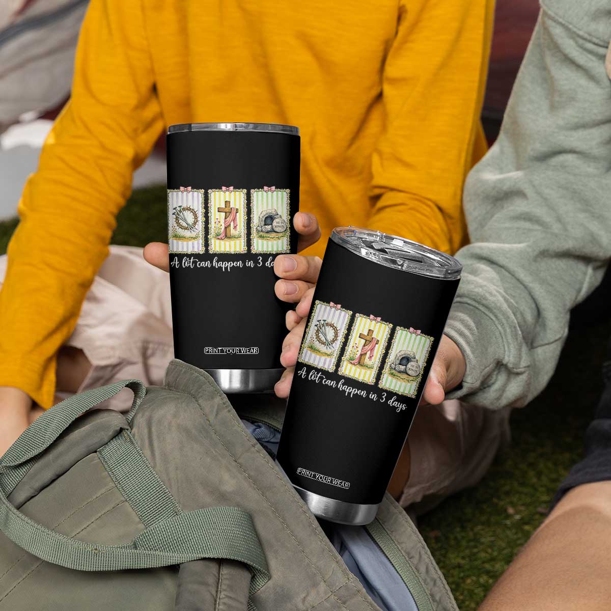 A Lot Can Happen in 3 Days Tumbler Cup Christian Jesus Easter TS14 Print Your Wear