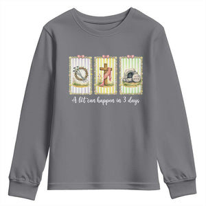 A Lot Can Happen in 3 Days Youth Sweatshirt Christian Jesus Easter TS14 Charcoal Print Your Wear