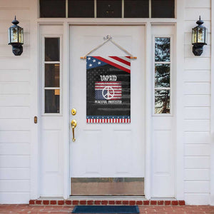 Unpaid Peaceful Protester Garden Flag Peace Sign Anti War Patriotic US Flag TS14 Print Your Wear