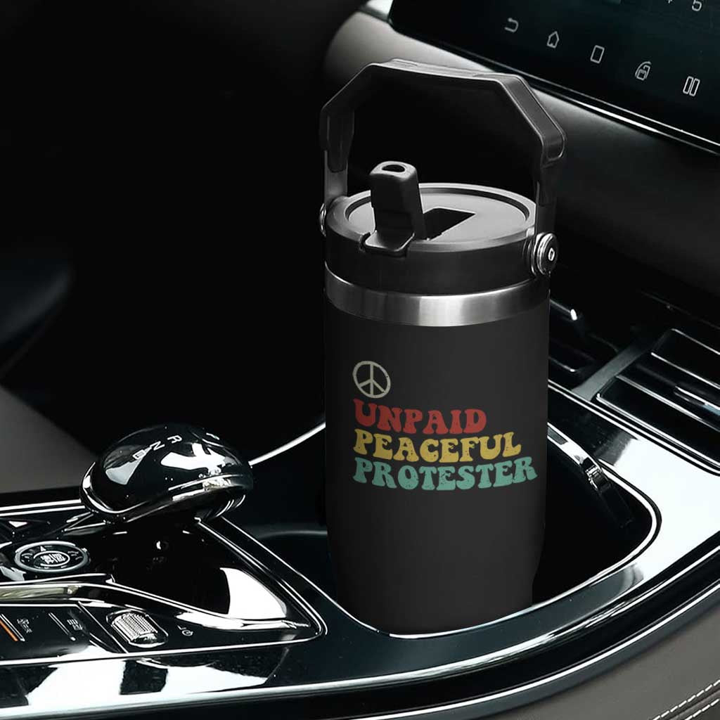 Unpaid Peaceful Protester Flip Straw Tumbler Political Resistance Movement TS14 Print Your Wear