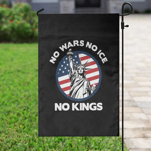 No Kings No ICE No Wars Garden Flag Statue of Liberty US Flag Anti War Freedom Activist TS14 Print Your Wear