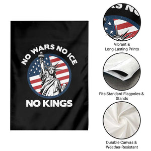 No Kings No ICE No Wars Garden Flag Statue of Liberty US Flag Anti War Freedom Activist TS14 Print Your Wear