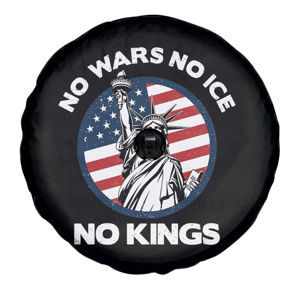 No Kings No ICE No Wars Spare Tire Cover Statue of Liberty US Flag Anti War Freedom Activist TS14 Print Your Wear