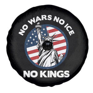 No Kings No ICE No Wars Spare Tire Cover Statue of Liberty US Flag Anti War Freedom Activist TS14 Print Your Wear
