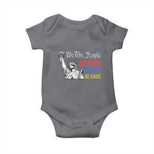No Kings No ICE No Wars Baby Onesie Statue of Liberty We The People Freedom TS14 Charcoal Print Your Wear