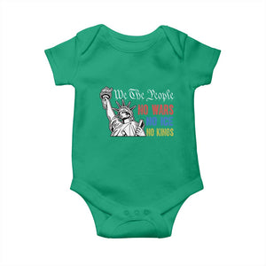 No Kings No ICE No Wars Baby Onesie Statue of Liberty We The People Freedom TS14 Irish Green Print Your Wear