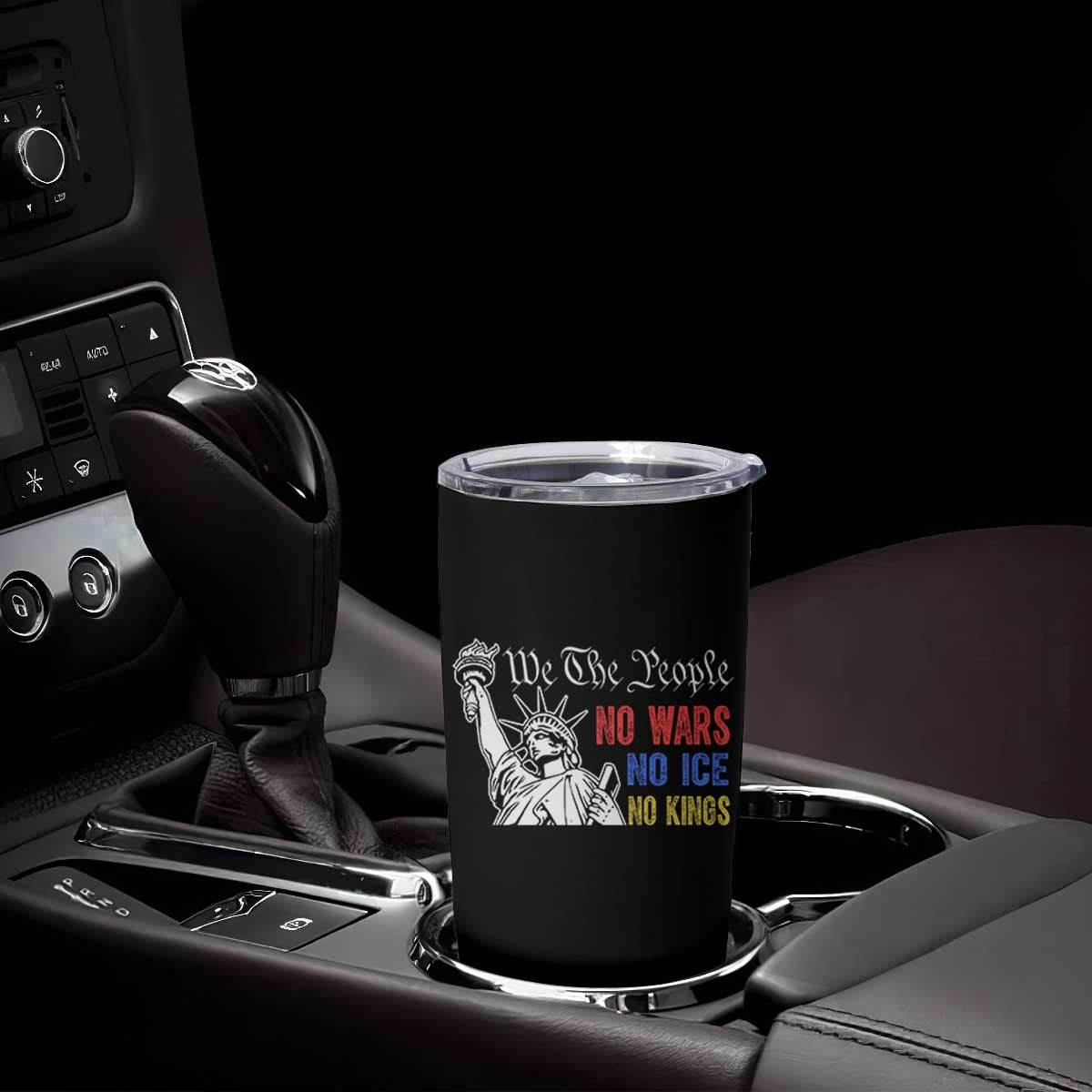 No Kings No ICE No Wars Tumbler Cup Statue of Liberty We The People Freedom TS14 Print Your Wear