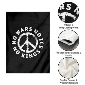 No Kings No ICE No Wars Garden Flag Peace Sign Anti War Freedom Activist TS14 Print Your Wear
