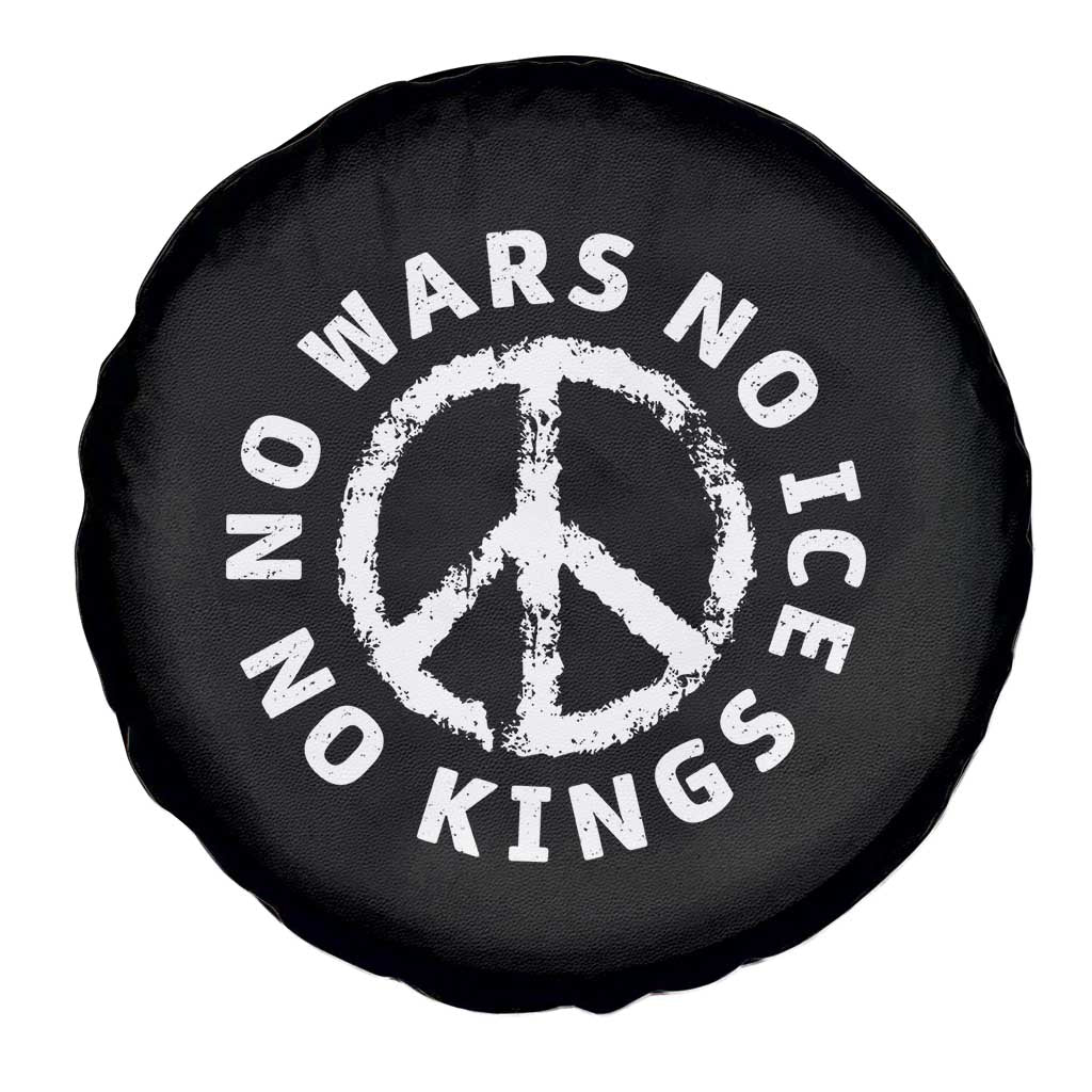 No Kings No ICE No Wars Spare Tire Cover Peace Sign Anti War Freedom Activist TS14 Print Your Wear
