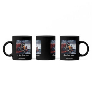 Hockey Mom Raccoon Iced Coffee Coffee Mug I Live Here Now TS14 Print Your Wear