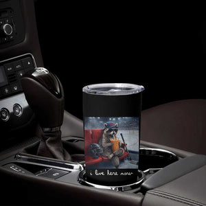 Hockey Mom Raccoon Iced Coffee Tumbler Cup I Live Here Now TS14 Print Your Wear